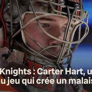Carter Hart dans l'uniforme des Flyers.