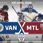 Les faits saillants du match du 1er avril 2026 entre les Goldeneyes de Vancouver et la Victoire de Montr&eacute;al, &agrave; la Place Bell de Laval.