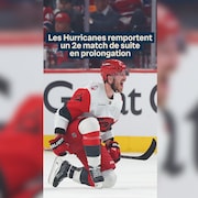 Andrei Svechnikov c&eacute;l&egrave;bre son but.
