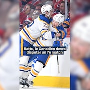 Les Sabres c&eacute;l&egrave;brent un but.