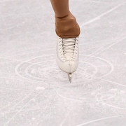 Un patin sur la glace