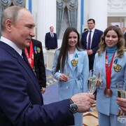 Vladimir Poutine avec des médaillés olympiques