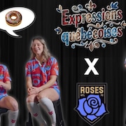 Lorie Thibault, Tanya Boychuk, M&eacute;gane Sauv&eacute; et Charlotte Bilbault rient.
