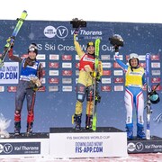 Daniela Maier, Brittany Phelan et Marielle Berger ton sur le podium.