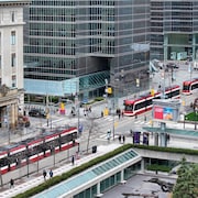 Images des tramways sur la rue King à Toronto. 