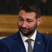 Guillaume Cliche-Rivard au parlement.