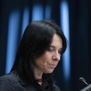 Valérie Plante en conférence de presse.