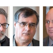 Les trois accusés du procès de la tragédie de Lac-Mégantic : Jean Demaître, Richard Labrie et Thomas Harding.
