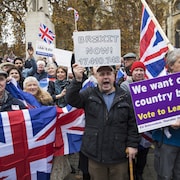 Des partisans du Brexit manifestent à Londres le 23 novembre dernier.