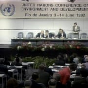 Vue de la réunion plénière lors du Sommet de Rio de Janeiro