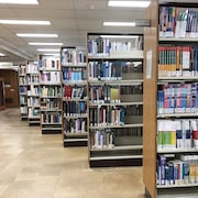 Des étagères de livres dans une bibliothèque