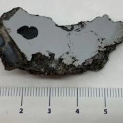 Un morceau de la météorite mesurant à peu près cinq centimètres