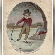 Une image historique illustrant le hockey en Angleterre.