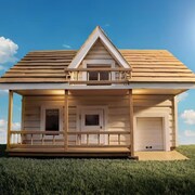 Le dernier flip : démarchandiser l'immobilier. 
(Sur l'Image, on voit une maison dans un champ.)