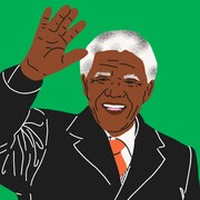 Une illustration de Nelson Mandela.