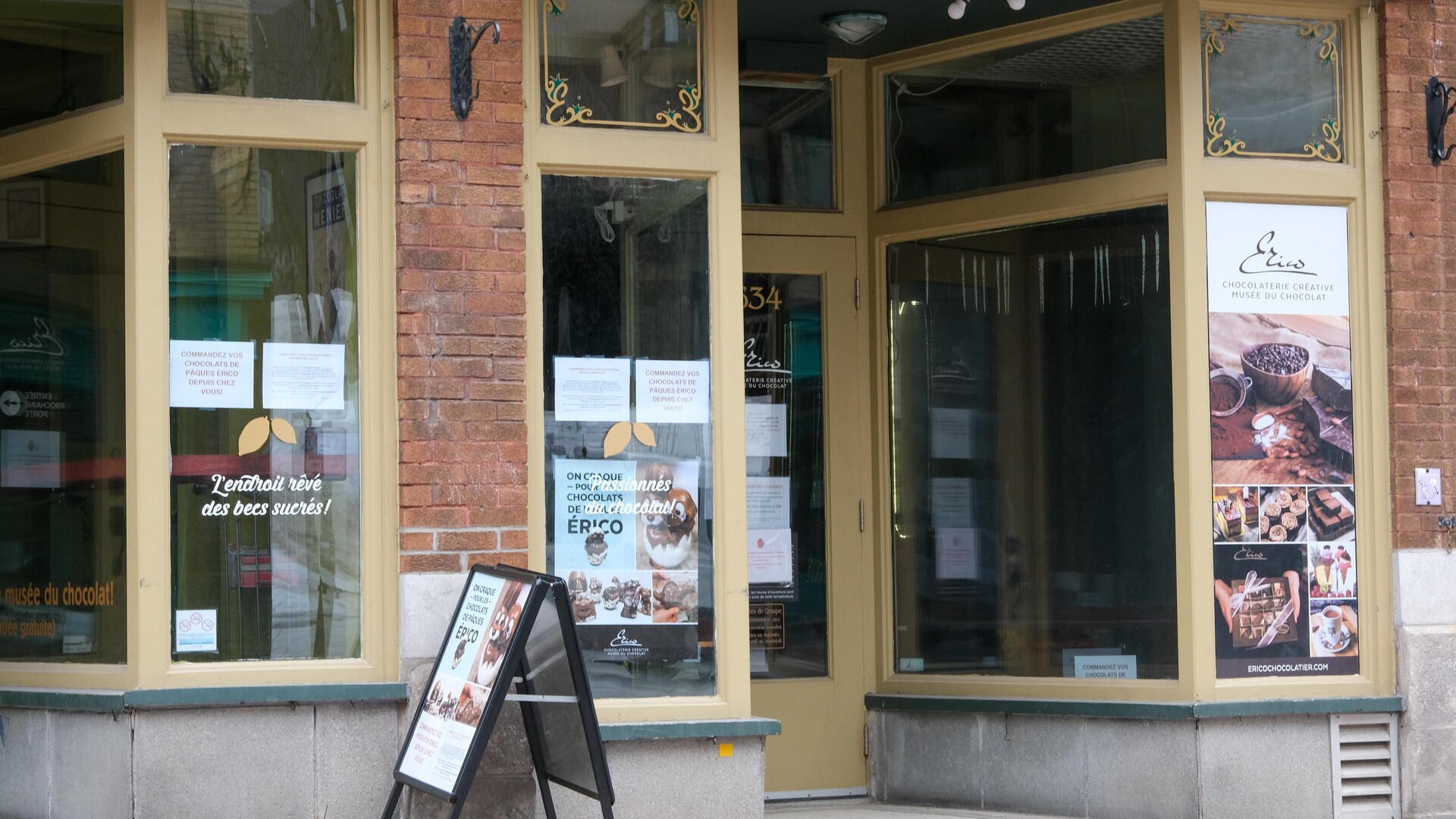 La façade en brique d'Erico Chocolatier. La façade en brique d'Erico Chocolatier.