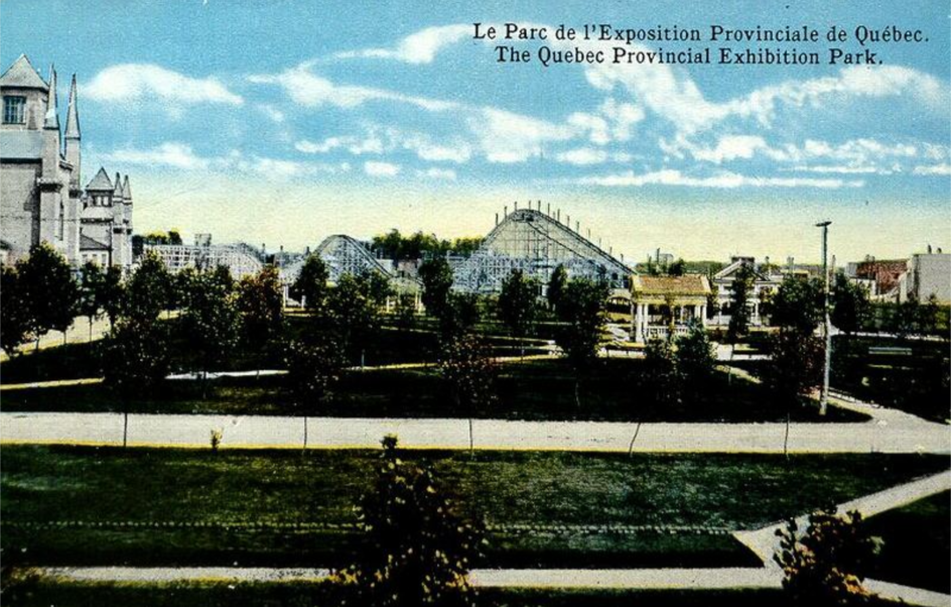 Le fameux "scenic" d'Expo, vers 1913. L'impressionnante montagne russe reste en poste jusqu'à ce qu'un orage l'emporte, en 1933. Le fameux "scenic" d'Expo, vers 1913. L'impressionnante montagne russe reste en poste jusqu'à ce qu'un orage l'emporte, en 1933.