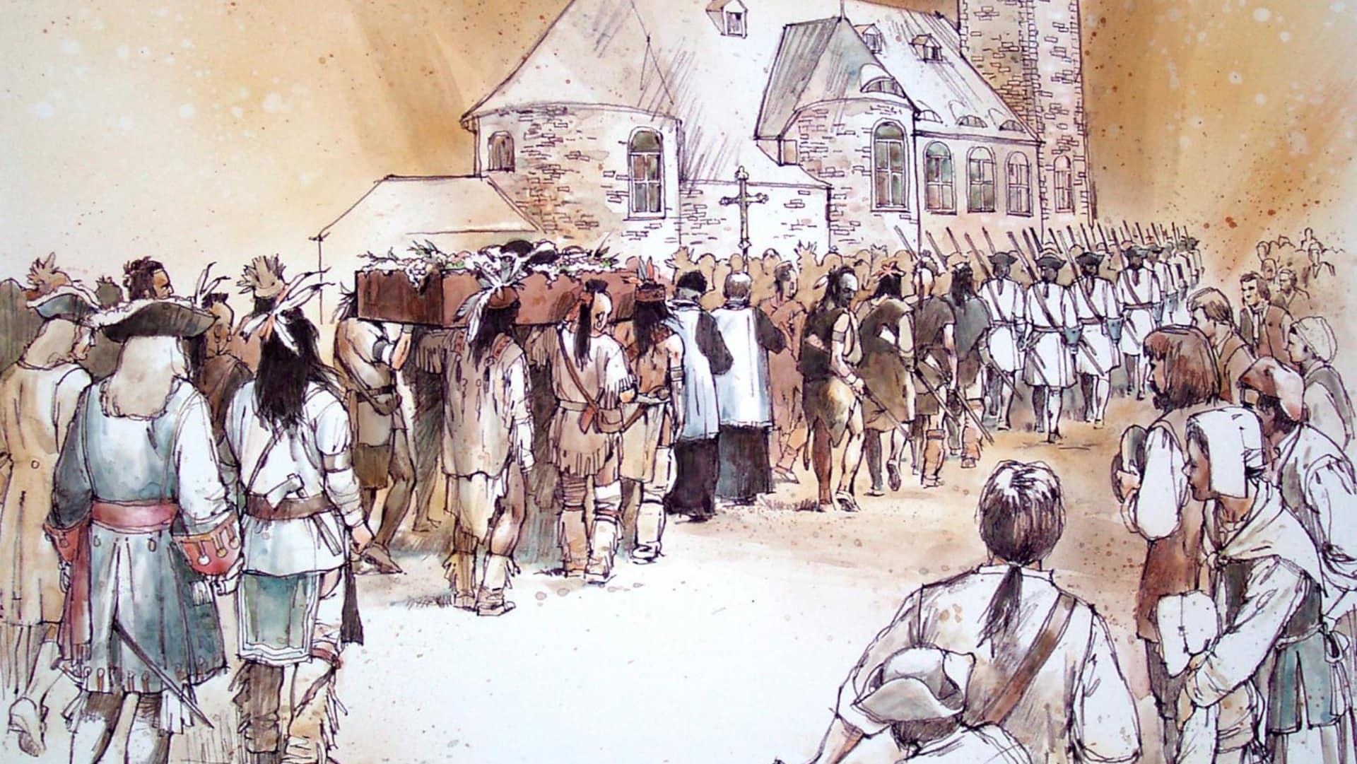 Les funérailles du chef huron-wendat Kondiaronk en 1701 Les funérailles du chef huron-wendat Kondiaronk en 1701