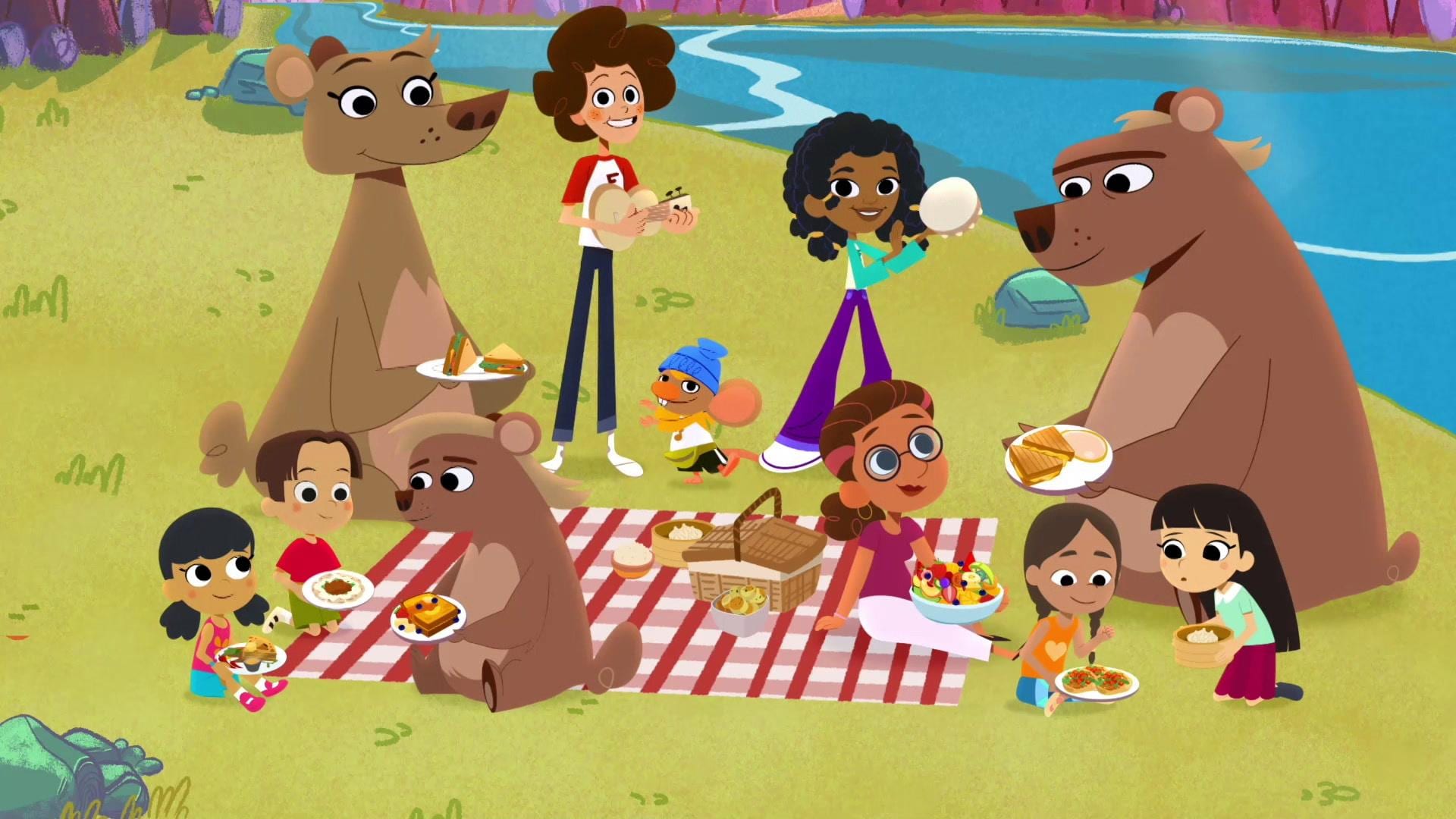 Jérémy, Jazzy and their friends are having brunch. 