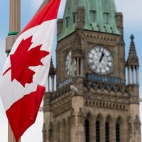 Un drapeau du Canada à Ottawa.