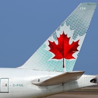 La queue d'un avion d'Air Canada.