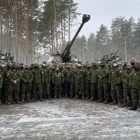 Canadian soldiers are seen recently at Camp Ādaži, near Riga, Latvia, as part of NATO military drills. Most of the soldiers are members of the Royal 22nd Regiment based out of Valcartier, Que.