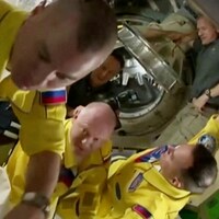Des cosmonautes à bord de la Station spatiale internationale.