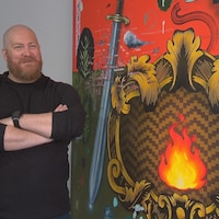 Le peintre Dan Brault.