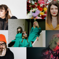 Les artistes Caroline Savoie, Chloé Breault, Joey Robin Haché, Matt Boudreau et le groupe les Hay Babies.