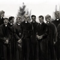 Illustration de prêtres.