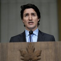 Le premier ministre Trudeau en point de presse.