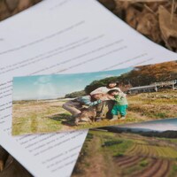 Lettre de Tatsuya Ikeda et photo de famille