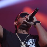 Le rappeur Ludacris sur scène.