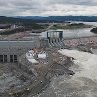 Un photo du chantier du projet hydroélectrique Muskrat Falls, au Labrador