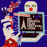 Affiche dessinée du festival MyFrenchFilmFestival.