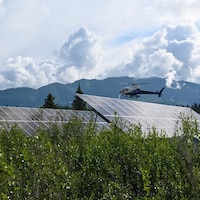 Des panneaux solaires dans un champ