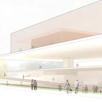 Un croquis de la future Bibliothèque publique du Grand Sudbury.