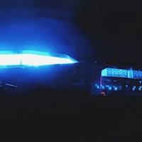 Les gyrophares d'un véhicule de police