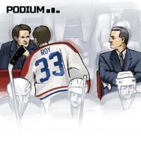 La scène qui a marqué une génération d'amateurs de hockey : Patrick Roy qui s'adresse à Ronald Corey sous le regard de Mario Tremblay.