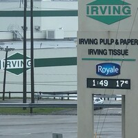L'usine de pâte et papier d'Irving.