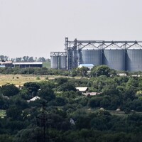 Des silos de stockage de blé dans la région de Donetsk. 