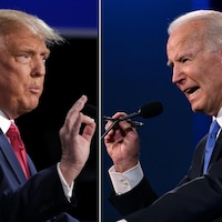 Montage photo montrant Donald Trump et Joe Biden.