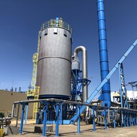 Les installations de l'usine BioEnergie AE de Port-Cartier qui accueilleront les résidus de bois pour créer de l'huile pyrolytique. 