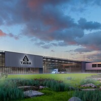 Maquette de l'usine que l'entreprise Taiga prévoit ouvrir en 2022 à Shawinigan.