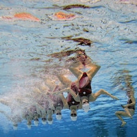 L'équipe canadienne de natation artistique en Chine en 2011