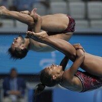 Jennifer Abel et Francois Imbeau-Dulac en finale du 3 m mixte synchronisé aux Championnats du monde de la FINA