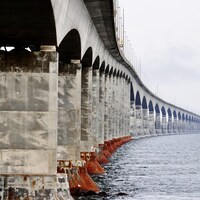 Le pont de la Confédération à l'Île-du-Prince-Édouard, en janvier 2021.
