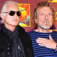 Jimmy Page et Robert Plant de Led Zeppelin en 2012