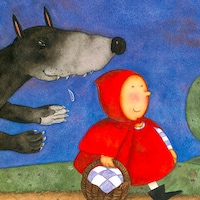 Couverture du conte Le petit chaperon rouge inspirée de l'histoire des frères Grimm