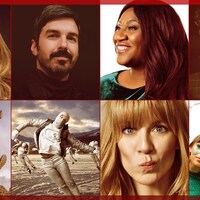 Montage photo des artistes Lara Fabian, Damien Robitaille, Mélissa Bédard, Les Trois Accords, Gurdeep Pandher, Borealis Soul, Véronic DiCaire et Les Hay Babies.
